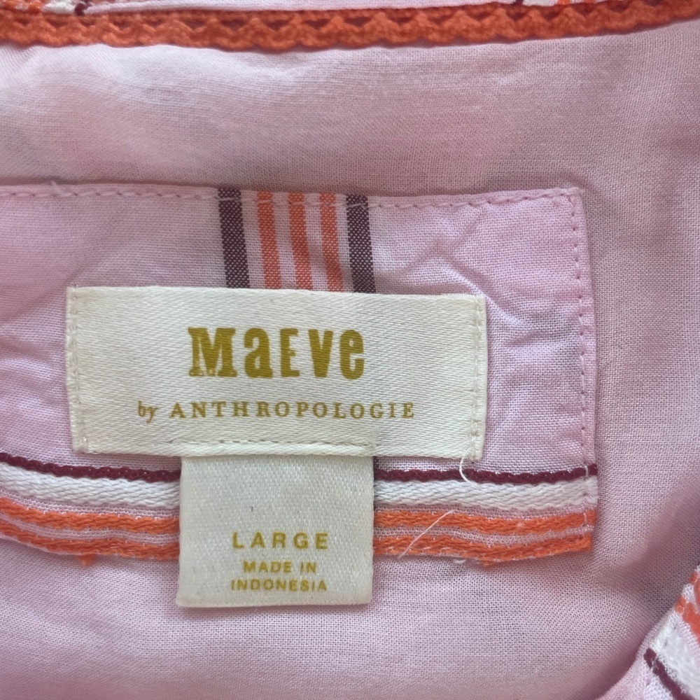 Maeve by Anthropologie Flounced Mini Dress Pink Plaid - SZ L - Picture 6 of 10